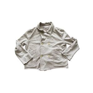 Frank & Eileen Cream Pea Coat with Minimalist Design